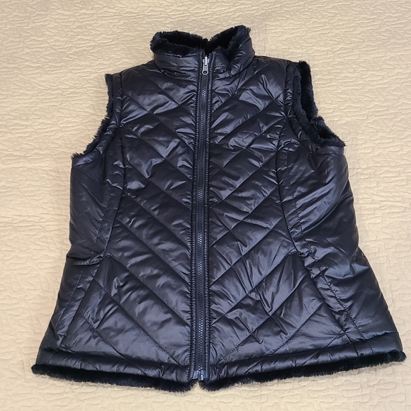 Nicole Miller reversible faux fur bubble vest size M - Picture 3 of 8